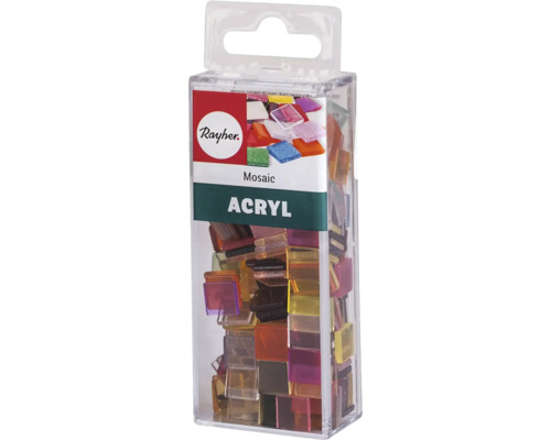 Rayher Mosaiksteine aus Acryl in einer transparenten Verpackung