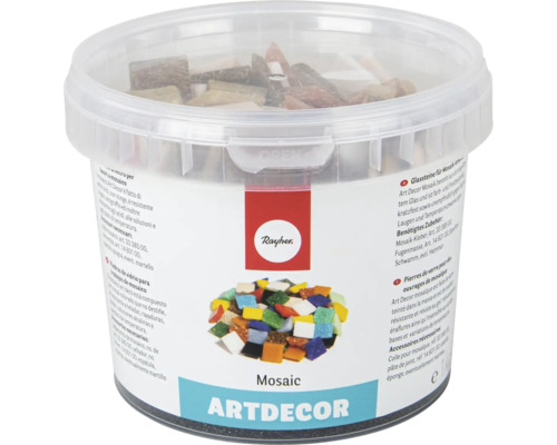 Mosaiksteine in transparenter Kunststoffbox