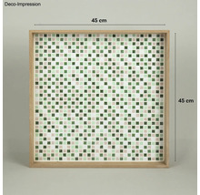 Quadratisches Tablett mit Mosaikmuster, 45 cm Kantenlänge