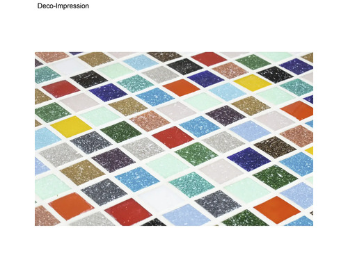 Mosaikfliesen mit quadratischem Muster für Wand und Boden