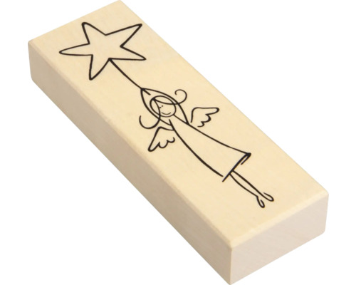 Stempel mit Engel und Stern Motiv