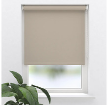 Beige Rollo am Fenster mit Bedienkette