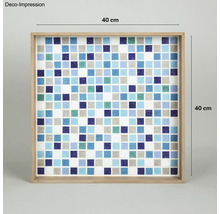 Quadratische Dekoschale mit Mosaikmuster, 40 mal 40 Zentimeter