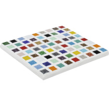 Quadratische Mosaikfliese mit verschiedenen Farbtönen