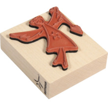 Holzstempel mit Engelmotiv