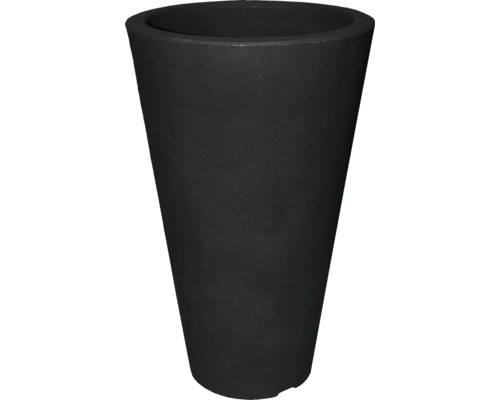 Schwarzer Pflanzkübel in konischer Form