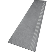 Treppenstufe aus Stein mit drei Rillen zur Trittsicherheit