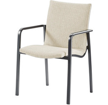 Gartenstuhl mit Armlehnen und Textilbezug