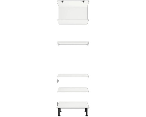 Weißer Waschtisch mit Schrank und schwarzen Beinen