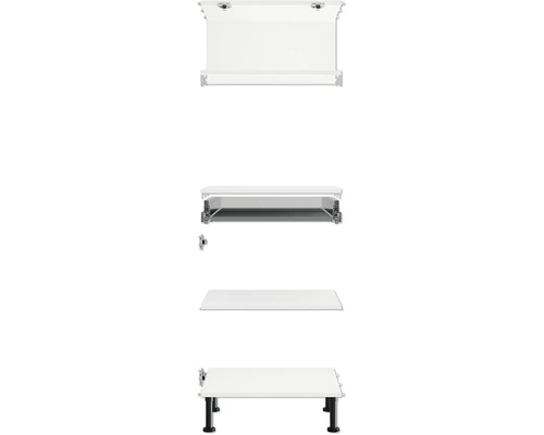 Badezimmermöbel mit Waschtischplatte und Aufhängebeschlägen