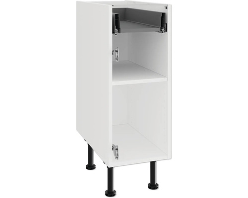 PICCANTE Smart Unterschrankkorpus für 1 Drehtür und 1 Schubkasten BxTxH 30 x 55,5 x 70,4 cm weiß zerlegt "Nr. 16" Küchenunterschrank mit Einlegeboden und Füßen