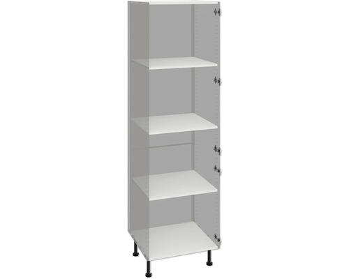 PICCANTE Smart Bodenpaket zu Hochschrank für 2 Drehtüren weiß zerlegt "Nr. 46" Küchenschrank mit Regalböden und verstellbaren Füßen