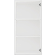Offener Badezimmerschrank mit drei Regalböden