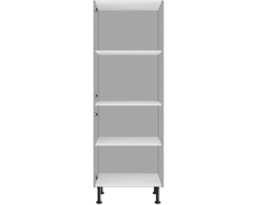 Offener Hochschrank mit vier Einlegeböden und Füßen