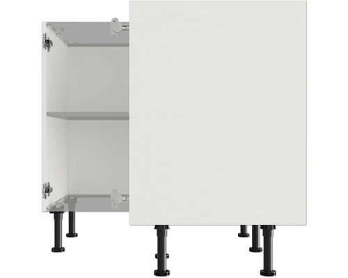 Küchenschrank mit offener und geschlossener Tür