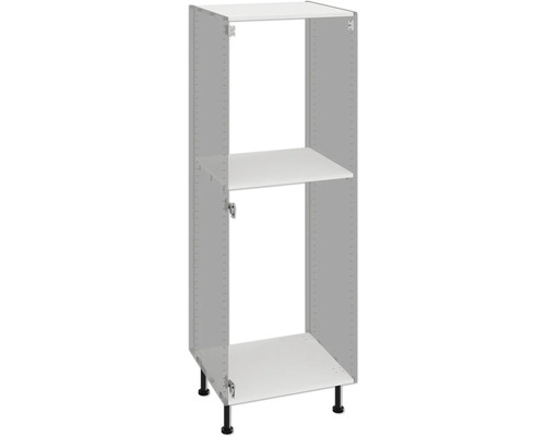 PICCANTE Smart Bodenpaket zu Midischrankkorpus für Kühlschrank und Backofen weiß zerlegt "Nr. 40" Küchenschrank mit einer Ablage und Füßen