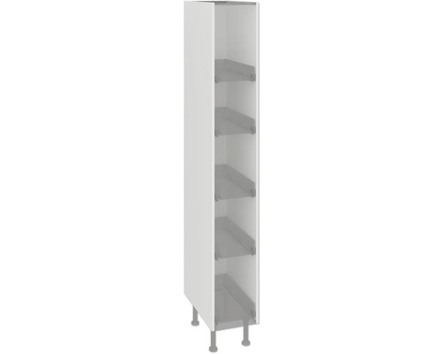 PICCANTE Smart Apothekerschrankkorpus Seitenpaket BxTxH 29,9 x 56,5 x 195,2 cm weiß zerlegt "Nr. 50" Hoher Küchenschrank mit Einlegeböden und Füßen