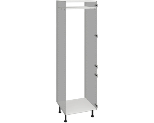 PICCANTE Smart Bodenpaket zu Hochschrank für Kühl/Gefrierkombi 2 Drehtüren weiß zerlegt "Nr. 49" Kleiderschrankkorpus mit Fachboden und Füßen