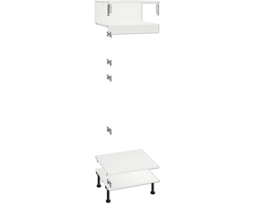 Schrankaufhängeschiene mit Montageelementen für Hängeschränke