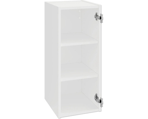 PICCANTE Smart Hängeschrankkorpus BxTxH 30 x 33 x 70,4 cm weiß zerlegt "Nr. 1" Weißer Hängeschrank mit Einlegeböden und geöffneter Tür
