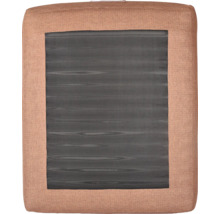 Quadratischer Polsterhocker mit Stoffbezug