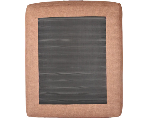 Quadratischer Polsterhocker mit Stoffbezug