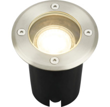 Bodeneinbauleuchte aus Metall mit runder Form