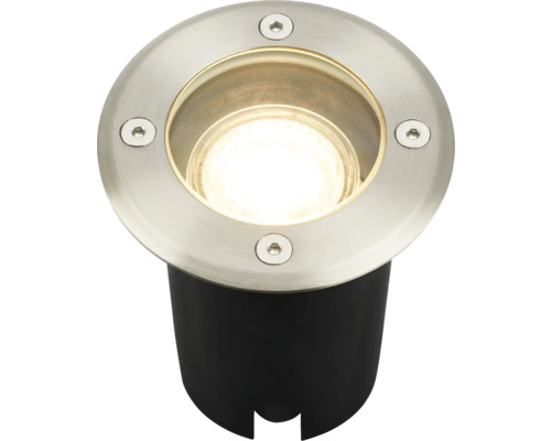 Bodeneinbauleuchte aus Metall mit runder Form