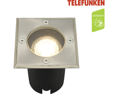 Telefunken Bodeneinbaustrahler aus Edelstahl mit Schutzart IP67 für den Außenbereich