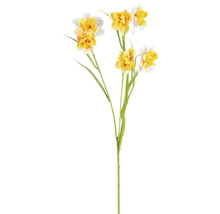 Kunstblume Narzisse mit gelben und weißen Blüten