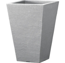Grauer Pflanzkübel in quadratischer Form