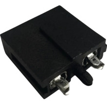 Schwarzer Stecker mit zwei Pins