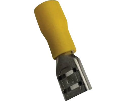 Flachsteckhülsen isoliert 9.5mm gelb