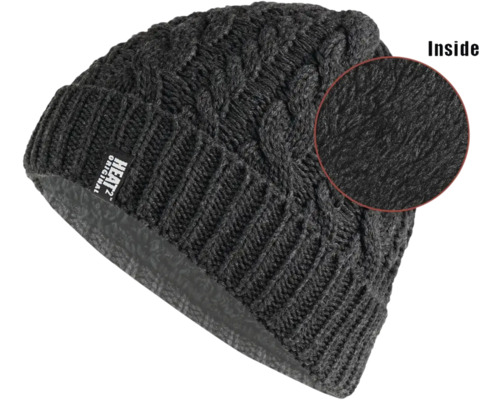 Gestrickte Mütze mit Fleecefutter