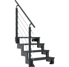 Treppe mit Geländer und Edelstahlseilen