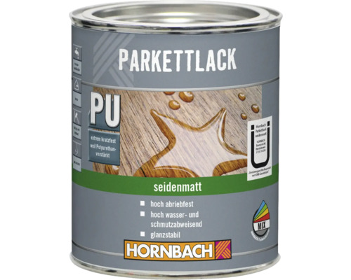 HORNBACH Parkettlack seidenmatt im Wunschfarbton mischen lassen Dose Parkettlack seidenmatt von Hornbach