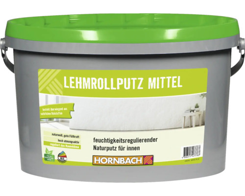 HORNBACH Lehmrollputz mittel im Wunschfarbton mischen lassen Eimer Lehmrollputz Mittel für Innen von Hornbach