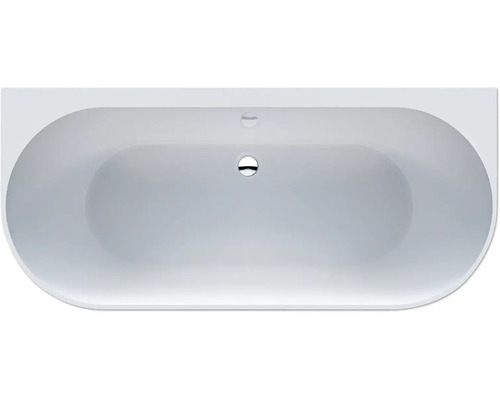 Freistehende Badewanne mit Überlauf und Ablaufgarnitur