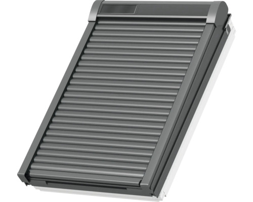 Geschlossener Dachfensterrollladen zur Verdunkelung und zum Schutz vor Witterungseinflüssen