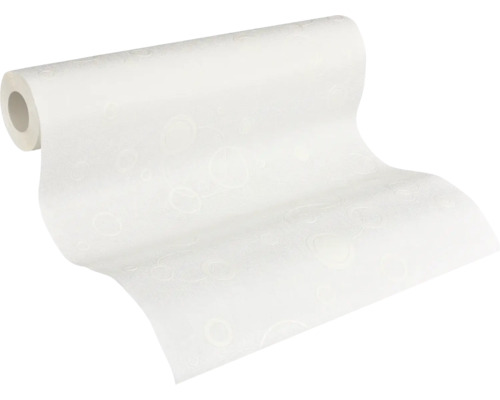 Vliestapete 9606-10 Meistervlies ProProtect Kreismuster weiß Tapetenrolle mit Muster