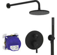 Duschsystem mit Kopfbrause, Handbrause, Thermostat und Unterputzbox