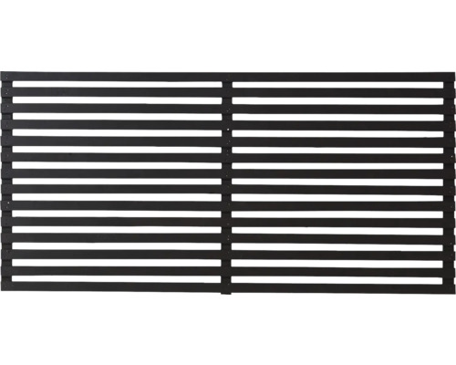 Blickdichtes Zaunelement mit horizontalen Lamellen für den Garten