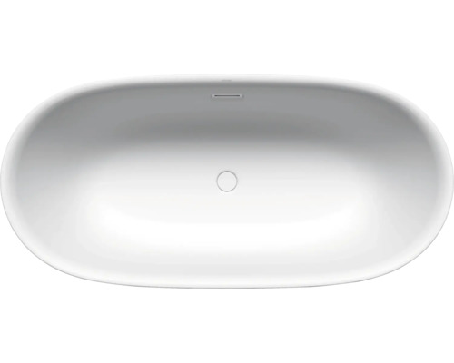 Oval geformte Badewanne von oben