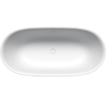 Oval geformte Badewanne von oben