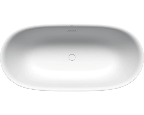 Oval geformte Badewanne von oben