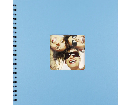 Fotoalbum mit spiralförmiger Bindung und quadratischem Ausschnitt