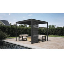 Pergola mit Sitzgruppe im Garten