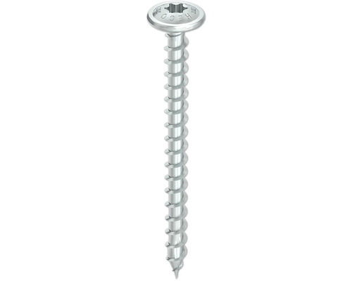 HECO-TOPIX-plus Holzschraube Tellerkopf TX Vollgewinde 6x50 mm blau verzinkt 200 Stück Einzelne Schraube mit Senkkopf und Gewinde