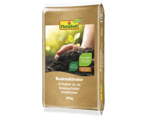 Bodenaktivator FloraSelf Nature 10 kg, Bodenhilfsstoff organisch-mineralisch, Bodenverbesserer FloraSelf Bodenaktivator im 10 kg Sack zur Aktivierung des Bodenlebens