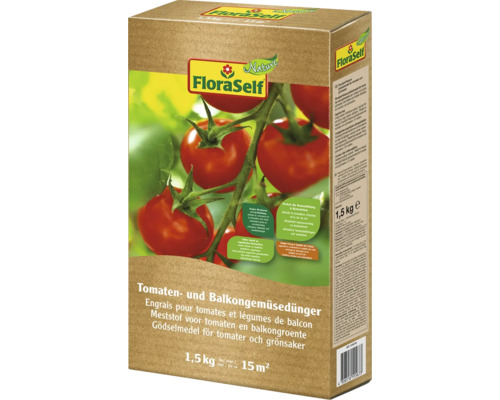 Tomatendünger & Balkongemüsedünger FloraSelf Nature 1,5 kg FloraSelf Tomaten- und Balkongemüsedünger, 1,5 Kilogramm Packung